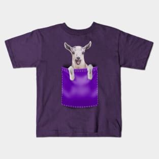 Pocket Goat (purple) Kids T-Shirt